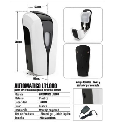 Dispensador Jabon Automatico 1000 ml