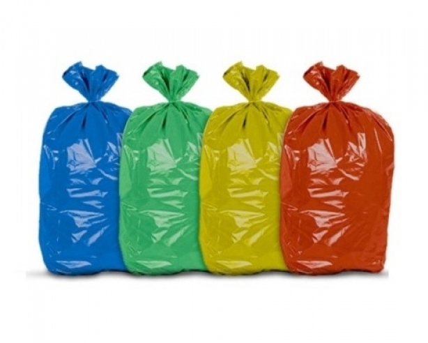 Tipos de bolsas de basura. Su grosor, colores y tamaños.