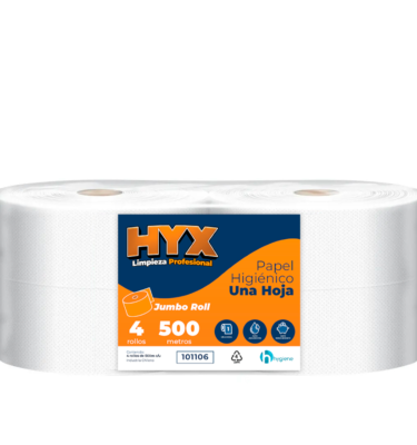 HYX Papel Higienico Jumbo Rollo 500 mts