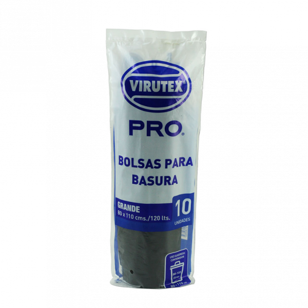 VIRUTEX PRO Bolsas de Basura Rollo 80 x 110 cms