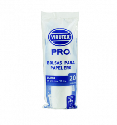 VIRUTEX PRO Bolsas Basura Rollo Blanca