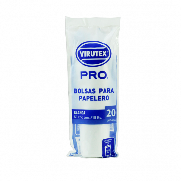 VIRUTEX PRO Bolsas Basura Rollo Blanca